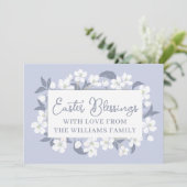 パープルかわいらしホワイトフローライースター恵みカスタム カード (スタンド正面)