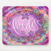 パープルかわいらしボーホー恐れを知らないインスピレーション マウスパッド (正面)