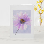 パープルかわいらしポゼイ カード (黄色い花)