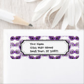 パープルかわいらしマスカレードマスクマルディグラ ラベル (インサイチュ)