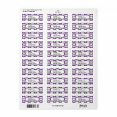 パープルかわいらしマスカレードマスクマルディグラ ラベル (フルシート)