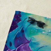 パープルかわいらしマーメイドカスタム ビーチタオル (インサイチュ)