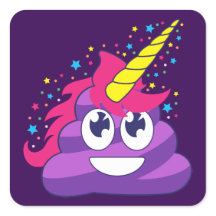 パープルかわいらしユニコーンウンチ絵文字