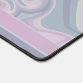 パープルかわいらし抽象芸術ボよくはしゃぐホデザイン名 デスクマット (コーナー)