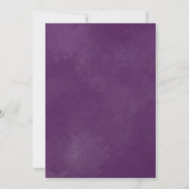 パープルかわいらし赤面トロピカルボホシック赤ちゃんシャワー 招待状 (裏面)