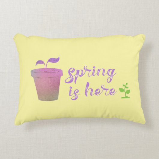 パープルかわいらし&グリーン春はこちらアクセントピル アクセントクッション (正面)