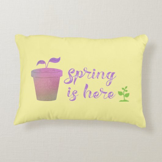 パープルかわいらし&グリーン春はこちらアクセントピル アクセントクッション (裏面)