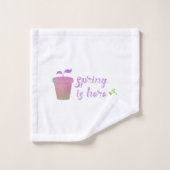 パープルかわいらし&グリーン春はこちら ウォッシュタオル (ウォッシュタオル)