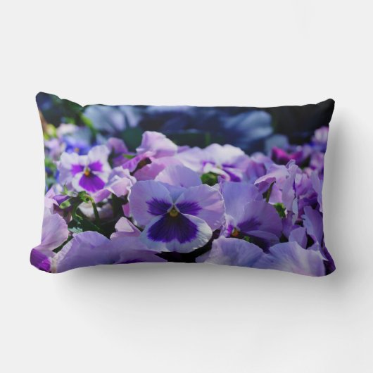 パープルかわいらし! ランバークッション (正面)