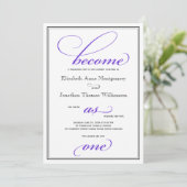 パープルが一つのクリスチャン結婚式招待状になる 招待状 (スタンド正面)