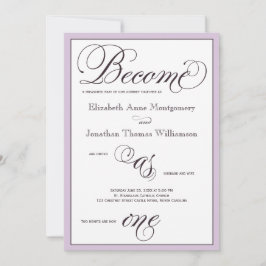 パープルが一つのクリスチャン結婚式招待状になる 招待状