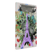 パープルきらきら光るエッフェルタワー ミニクリップボード (アングル)