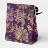 パープルきらめくと金ゴールドヴィンテージダマスク フェイバーボックス (裏面サイド)