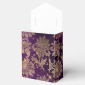 パープルきらめくと金ゴールドヴィンテージダマスク フェイバーボックス (オープン)