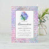 パープルきらめくバラとダマスクキンセアニラ 招待状 (スタンド正面)