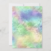 パープルきらめくバラとダマスクキンセアニラ 招待状 (裏面)