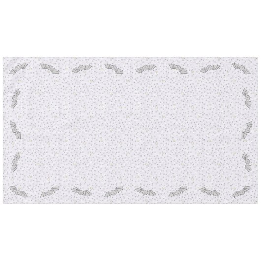 パープルこうもり不気味キュートベビーハロウィーン テーブルクロス (正面(横))