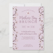 パープルさくらんぼブロッサムマザーズデイブランチ 招待状 (正面)