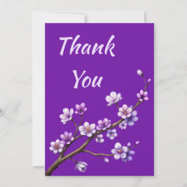 パープルさくらんぼ花の木ご寄付ありがとう シーズンカード