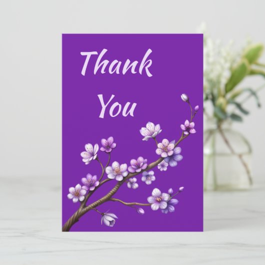 パープルさくらんぼ花の木ご寄付ありがとう シーズンカード (スタンド正面)