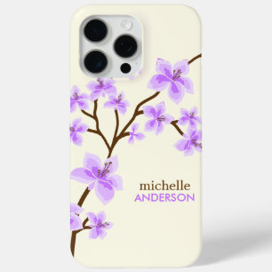 パープルさくらんぼ花ズツリー iPhone 15 PRO MAXケース