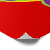 パープルさん＆ミス・グリーン かわいい漫画キャラクター ポスター (角)