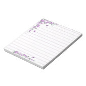パープルつる植物フローラ ノートパッド (回転)