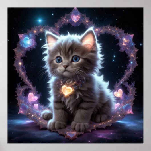 パープルで良い効果を発揮やる気を起こさせる ポスター (正面)