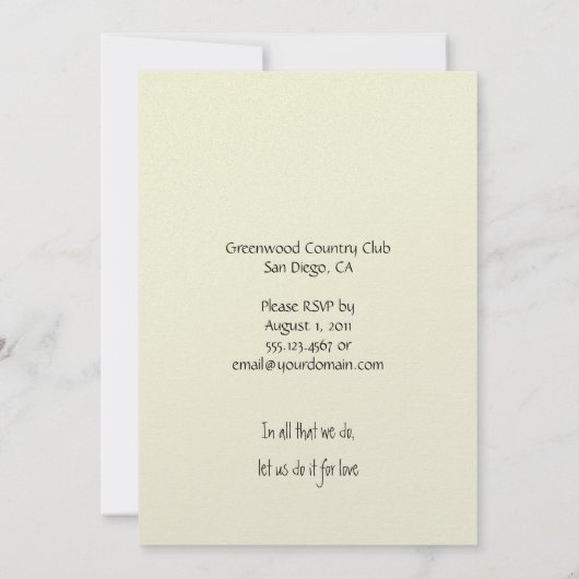 パープルとアイボリーの結婚式後披露宴招待状 招待状 (裏面)