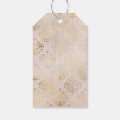 パープルとアイボリーの花柄 ギフトタグ (裏面)