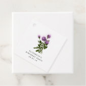 パープルとアイボリーの花柄 フェイバータグ (インサイチュ)