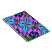 パープルとアクアシェイプ抽象芸術アートノートブック ノートブック (右側)