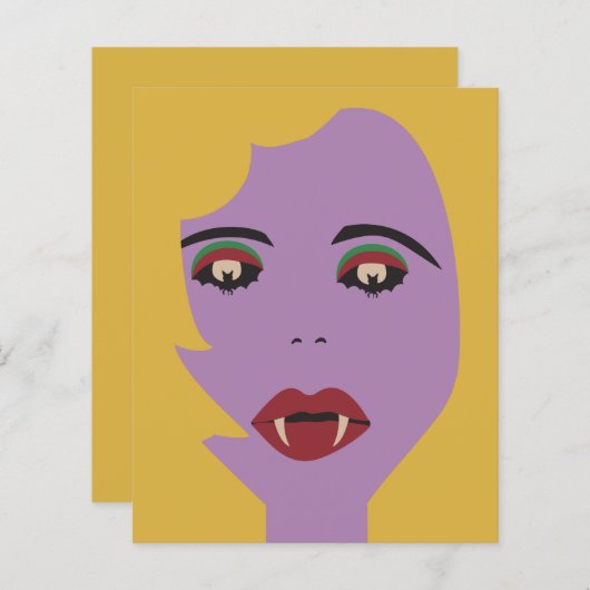 パープルとイエローこうもりアイズヴァンパイアチックヴィンテージ (正面/裏面)