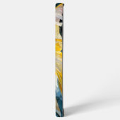 パープルとイエローの猫2匹 SAMSUNG GALAXYケース (左側面)