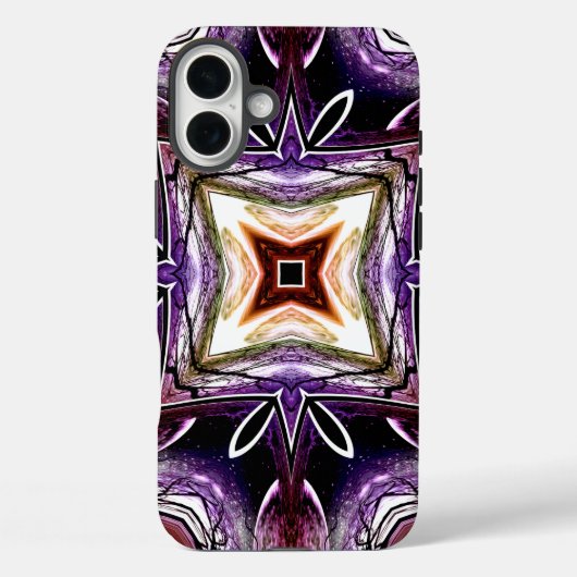 パープルとオレンジの宇宙カレイドスコープデザイン Case-Mate iPhoneケース (裏面)