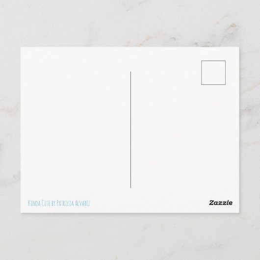 パープルとオレンジの科学的感謝メッセージ ポストカード (裏面)