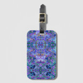 パープルとグリーンのインスパイアゲード ラゲッジタグ (正面縦)