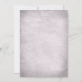 パープルとグレーの象のブライダルシャワー招待状 招待状 (裏面)