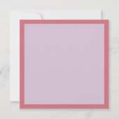 パープルとコーラルの結婚式招待状 招待状 (裏面)