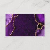 パープルとゴールドのアゲート結婚式レジストリ エンクロージャーカード (裏面)