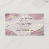 パープルとゴールドのイリデセント 名刺 (裏面)