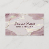 パープルとゴールドのイリデセント 名刺 (正面)