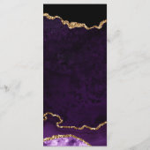 パープルとゴールドのグリッターアゲート大理石 ウェディングメニュー メニュー (裏面)