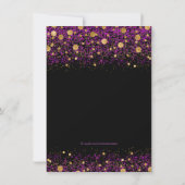 パープルとゴールドのスイート16パーティー 招待状 (裏面)