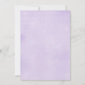 パープルとゴールドのユニコーンの女の子 赤ちゃんのお祝い スプリンクラー 招待状 (裏面)