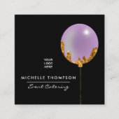 パープルとゴールドの名刺 スクエア名刺 (正面)