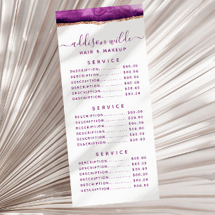 パープルとゴールドの水彩ラックカード ラックカード