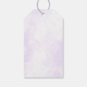 パープルとゴールドの花蝶 1歳の誕生日 ギフトタグ (裏面)