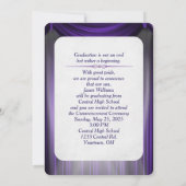 パープルとゴールド2025卒業式招待状 招待状 (裏面)