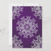 パープルとシルバーのインドスタイルの結婚式招待状 招待状 (裏面)